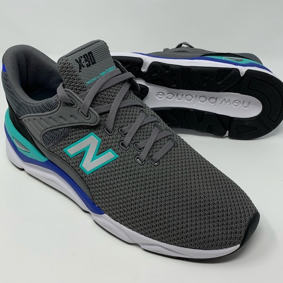 🆕 New Balance X90 Men’s Sneakers - Grey/Tidepool - Picture 5 of 8
